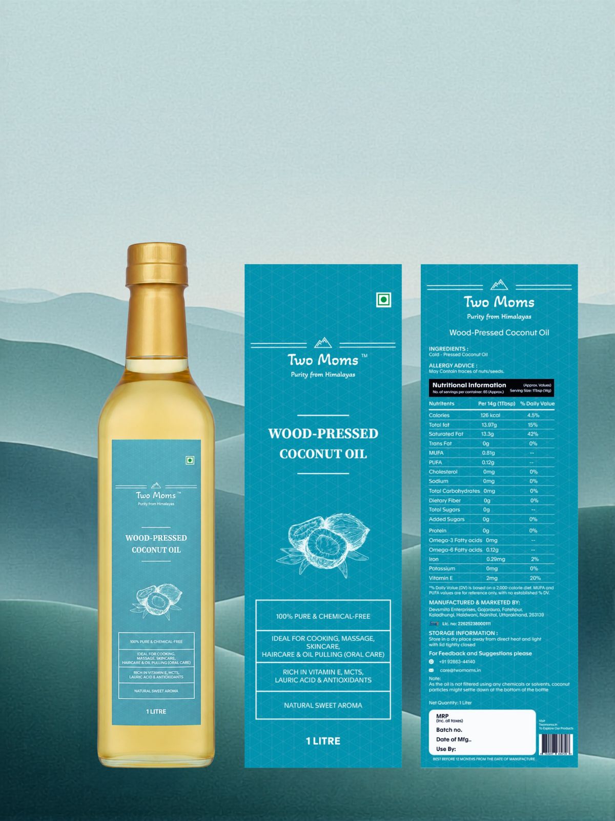 Wood-Pressed Coconut Oil- 1L - Image 3