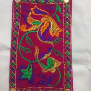 Handmade Embroidered Fabric Mobile Pouch