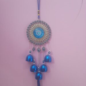 Evil Eye Blue Wind Chime Hanging